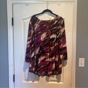 Cocomo Women's Pink and Black Abstract Tunic